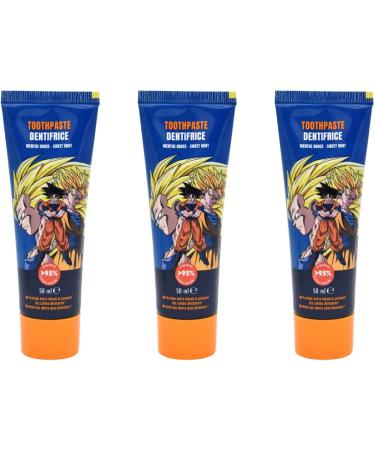 Children's Sweet Mint Toothpaste 3 Set - Dragon Ball Z 50ml | Bright White Teeth | International Shipping Available - Buy Online on GoSupps.com