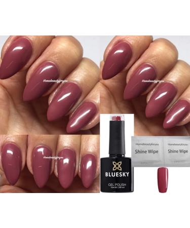 Bluesky Nail Gel Polish Dark Pink MARSALA Deep Dark Pink Mauve Musk UV LED Soak Off 10ml