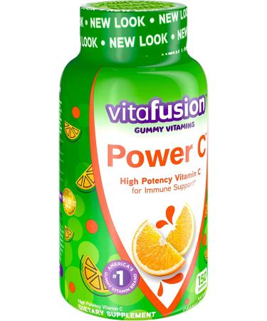 VitaFusion Power C Vitamin C Gummies - 150 High Potency Natural Orange Flavor - Buy Online on GoSupps.com