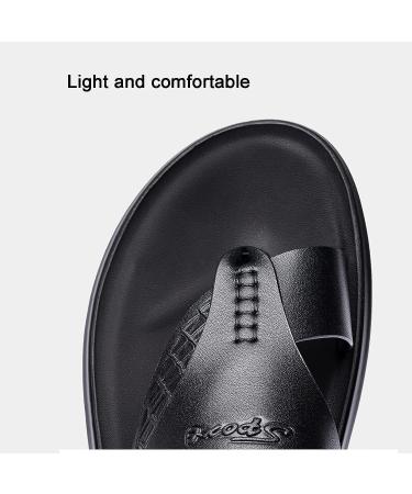Men's Leather Bunion Corrector Flip Flops - Black, 26cm - Plantar Fasciitis & Flat Foot Correction Sandals - Buy Online on GoSupps.com
