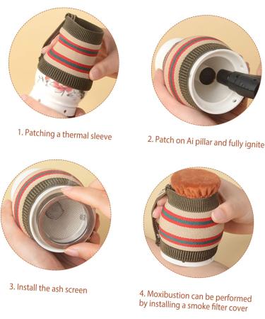 Buy Healvian Ceramic Moxibustion Cup Set | Multifunctional MoziBurner Tool | Traditional Chinese Medicine | International Shipping - Buy Online on GoSupps.com