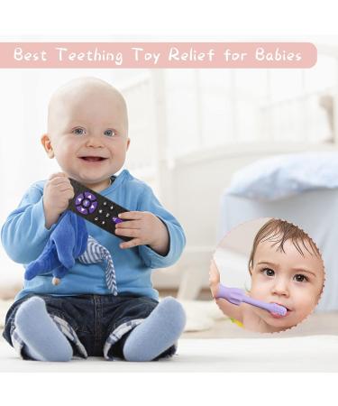 2-Pack Remote Control Shape Teether Toy Set for Babies 6-18 Months - BPA Free Chew Toys for Boys and Girls - Buy Online on GoSupps.com