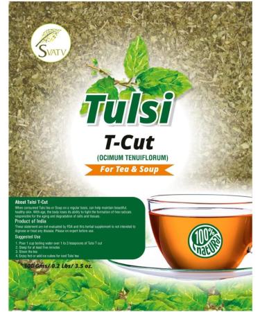 SVATV Herbal Tusli Loose Tea Leaf | Holy Basil Tea | Immune Support | Healthy Inflammatory Response | Rich Antioxidants - 100g 3.52 oz 0.22 Lbs - Buy Online on GoSupps.com