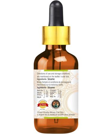 Greenwood Essential Natural Sesame Oil (Sesamum Indicum) - Pure Cold-Pressed 30ml | Therapeutic Quality with Glass Dropper | International Shipping Available - Buy Online on GoSupps.com