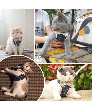 MyfatBOSS Cat Harness Leash Straps Soft and Comfortable Cat Walking Jacket with Running Cushioning Escape Proof Soft Adjustable Vest Harnesses for Pet Puppy Kitten Rabbit (S) S (Pack of 1) - Buy Online on GoSupps.com