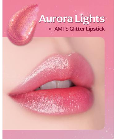 AMTS Glitter Lip Balm Stick | Pearl Shimmer | Tinted Hydration for Dry Cracked Lips - Aurora Lights - Buy Online on GoSupps.com