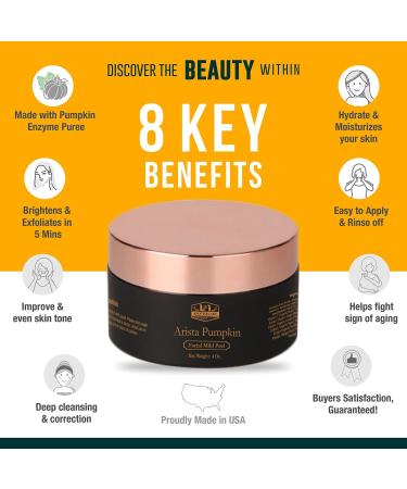 Arista Pumpkin Enzyme Mask - Exfoliating & Clarifying Treatment for Uneven Tone, Fine Lines, and Dullness - 4 fl. oz - Buy Online on GoSupps.com