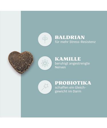 Mammaly Relax Time: Valerian & Chamomile Anti-Stress Snacks for Dogs - 90 Probiotic Treats for Fear & Nervousness - Buy Online on GoSupps.com
