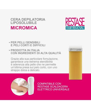 Restase Fat-Soluble Hair Removal Wax for Sensitive Skin | 100ml | Made in Italy - Remove Short & Difficult Hair Easily - Buy Online on GoSupps.com