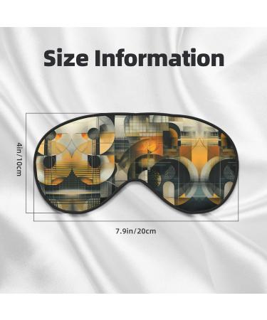 SSIMOO Abstract Geometric Sleep Mask - Adjustable Breathable & Fashionable Eye Mask for Comfort - Black | International Shipping Available - Buy Online on GoSupps.com