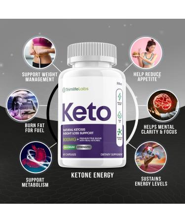 Trim Life Keto Advanced Weight Loss Supplement - 5 Pack Ketosis Pills (300 Capsules) - 60 Count per Pack - Buy Online on GoSupps.com