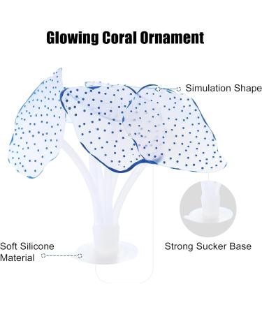 VOCOSTE Silicone Glowing Aquarium Simulation Coral with Sucker Blue 1Pcs - Buy Online on GoSupps.com