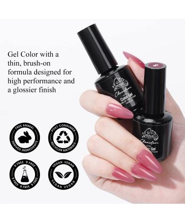 Chameleon Nude Jelly Gel Nail Polish Set - Translucent Rosewood Soak Off LED Gel, Ideal for Manicure DIY - 2PCS (0.5fl oz/Pcs) - Buy Online on GoSupps.com