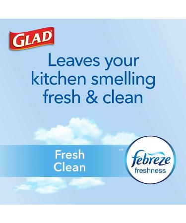 GLAD ForceFlexPlus XL X-Large Kitchen Drawstring Trash Bags - 20 Gallon Grey Trash Bag  Fresh Clean with Febreze Freshness 80 Count (Package May Vary) 80 Count (Pack of 1) - Buy Online on GoSupps.com