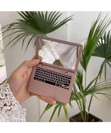 Khakho Laptop Shaped Makeup Mirror - Portable Travel Mirror in Pink - Buy Online on GoSupps.com