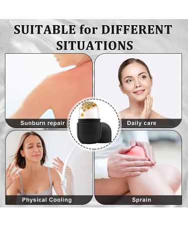 Esznuoky Ice Roller for Face, Eye, and Neck - Facial Beauty Ice Mold for Brightening Skin, Cold Therapy Massage Tool for Pore Shrinking and Acne Reduction (Black) - Buy Online on GoSupps.com