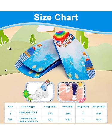Arch Support Insoles for Kids | 3/4 Orthotic Inserts for Heel Pain Flat Feet & Plantar Fasciitis | Ages 1-5 - Buy Online on GoSupps.com