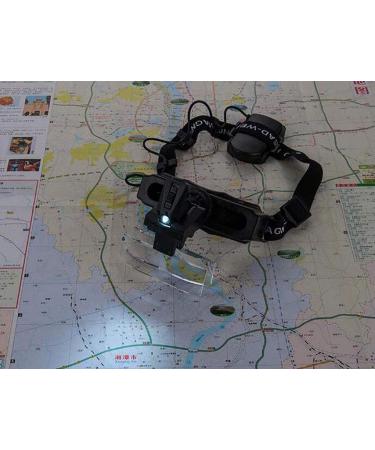 Magnifying Glass Head Mounting 3.5-Fold Magnifying Glass Abs Material Frame with Led Light Hd Optical Glass Lens for Reading Crafts Repair Magnifier Lofty Ambition - Buy Online on GoSupps.com