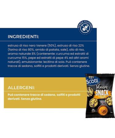  Italian Gourmet E.R. Riso Scotti Venere Snack Turmeric & Pepper Snack Brown Rice Crispy & Tasty Unfried Snack for Breaks & Appetizers Gluten Free 50g + Italian Gourmet Polpa 400g - Buy Online on GoSupps.com