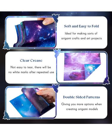 Double Sided Origami Paper Kit - 150 Sheets, 6x6 Inch, Sky Galaxy Star Pattern, Easy Folding for Arts & Crafts - Vivid Style - Buy Online on GoSupps.com