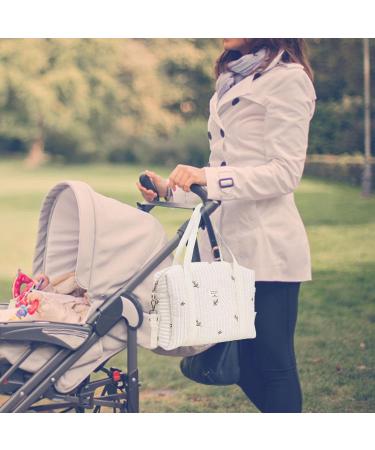 NewDVMMSS Soft Cotton Diaper Bag Carrier | Embroidered Children's Room Storage & Toy Organizer for Travel - Buy Online on GoSupps.com