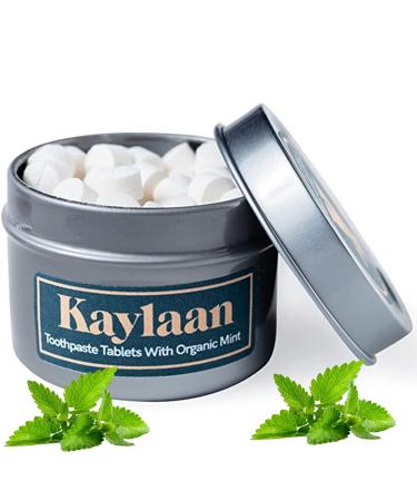 KAYLAAN s Toothpaste Tablets with Fluoride - Chewable  Plastic-Free  Eco-Friendly  Travel-Friendly & Zero Waste  Fresh Mint Flavor with Xylitol (90 Tabs)