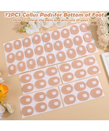 Shynek 72 Pcs Callus Pads - Self-Adhesive Felt Callus Cushions for Pain Relief - Corn Pads for Men & Women - Beige Oval Shape Foot Care - Buy Online on GoSupps.com