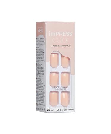KISS imPRESS Gel Nail Kit | Short Length Peevish Pink | PureFit Technology | Polish-Free Manicure | Includes Prep Pad, Mini Nail File, Cuticle Stick | 30 Fake Nails | Pink - 1 Count - Buy Online on GoSupps.com