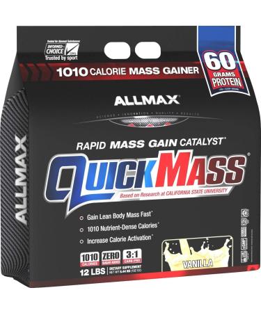 ALLMAX Nutrition QuickMass Rapid Mass Gain Catalyst, Vanilla, 12 lbs