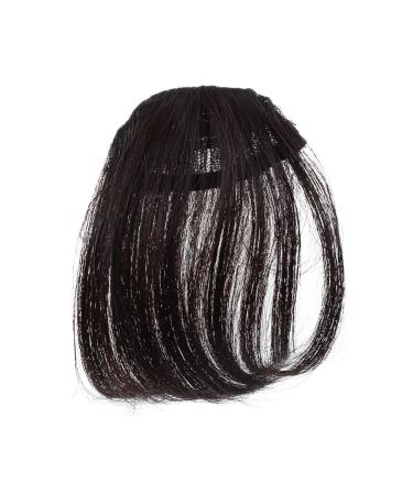 minkissy Piece Mini Clips for Hair Scisors Hair Clips for Bangs Hair Clips for Extensions Fake Bangs Fake Hair Bangs Hair Clip Extension Human Hair Wig with Bang Clip in Hair Bangs Lengthen medium Coffee