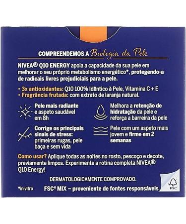 NIVEA Q10 Energy Anti-Wrinkle Night Cream with Vitamin C 50 ml - Buy Online on GoSupps.com