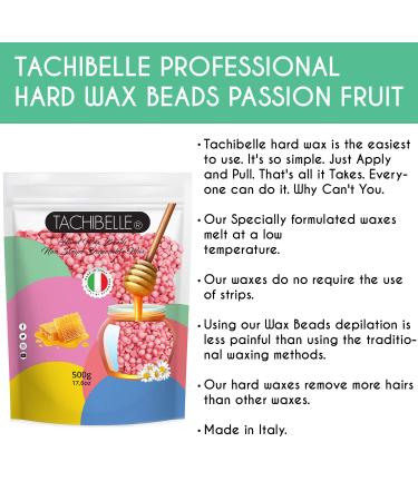 Easy to Use Hard Wax Beans for Sensitive Skin - Brazilian Bikini & Full Body Hair Removal | 500g Made in Italy (Passionfruit - Buy Online on GoSupps.com