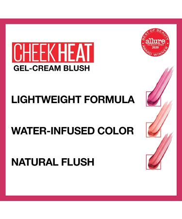Maybelline Cheek Heat Gel-Cream Blush Fuchsia Spark - 0.27 fl oz (8 ml) | Long-lasting Radiance - Buy Online on GoSupps.com