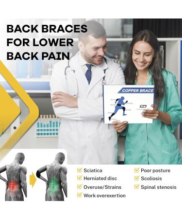 JIUFENTIAN Back Brace for Lower Back Pain | Copper Support for Herniated Disc Sciatica & Scoliosis | Heavy Lifting Lumbar Support | Kidney Belt for Sport (Large - Buy Online on GoSupps.com