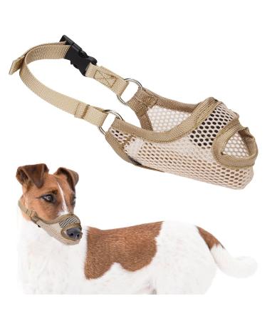Muzzle for large medium -sized little dog soft muzzle against barking with opening at the front breathable muzzle against chewing muzzle for dogs gift for pets (m)