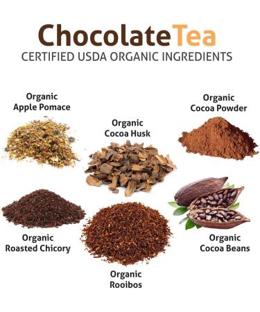 Secrets Of Tea Organic Chocolate Tea - Luxurious Rich No Sugar Caffeine-Free- 20 Sachets ((1 Pack) - Buy Online on GoSupps.com
