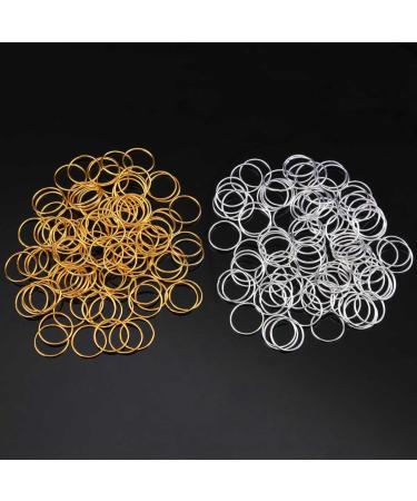 200 PCS Gold and Silver Hair Braid Rings Clips Set for Women and Girls - Accessories for Dreadlocks - Buy Online on GoSupps.com