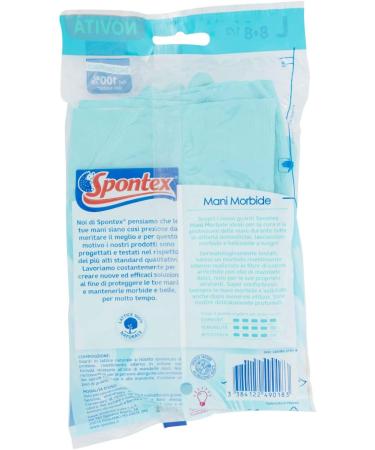 Spontex Delicate Hands Almond Oil Household Gloves - Natural Rubber Size L | 3-Pair Pack - Best Nourishing Protection - Buy Online on GoSupps.com