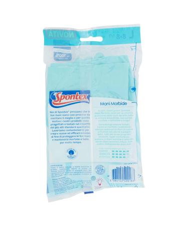 Spontex Reusable Gloves with Almond Oil for Soft Hands - Blue, Size Large - Buy Online on GoSupps.com