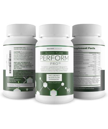 Perform Pro - Our Best Blood Flow Booster for Improved Performance - Circulation Booster Plus Brain Support - Circulation Male Supplement to Focus and Perform - Better Blood Flow Titan Vigor for Men - Buy Online on GoSupps.com