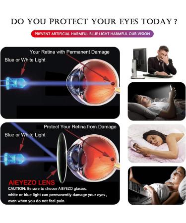 AIEYEZO Square Thick Frame Blue Light Glasses for Men & Women - Trendy Tortoise Fashion Eyewear (54mm - Buy Online on GoSupps.com