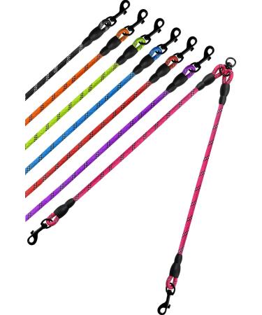 Taglory double linen/dog leash double linen for 2 dogs/no complications reflective climbing rope/adjustable splinter linen/pink 75 cm (1 pack) pink - Buy Online on GoSupps.com