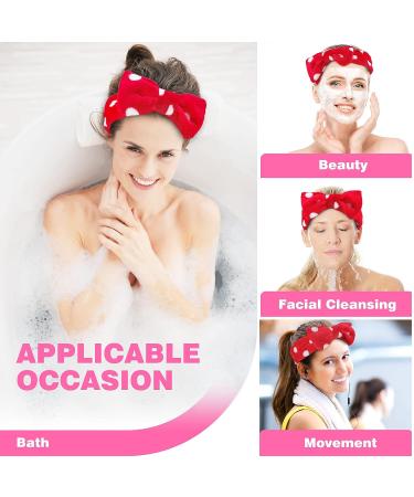 ODDIER Make-up Spa Headband - Red Microfiber Coral Fleece Hair Band for Women and Girls, Ideal for Bath, Skincare, and Makeup Application - Buy Online on GoSupps.com