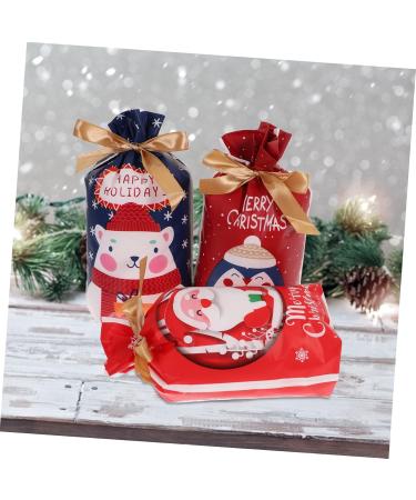 Anneome Chrismas Bags 50pcs Christmas Drawstring Bag Candy Bags Christmas Sweet Bag Xmas Storage Pouch Child Biscuit - Buy Online on GoSupps.com