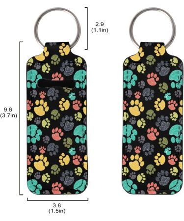 Lip balm keychain for women and girls colorful dog paws. - Buy Online on GoSupps.com