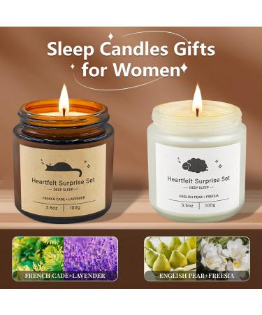 Sleep Candles Gifts for Women Scented Candles Gift Set for Anxiety Relaxation Gifts for Women Gift for Mom Friends and Loved Ones Ideal for Valentine's Day Birthdays 2 Piece Set + Eye Mask - Buy Online on GoSupps.com