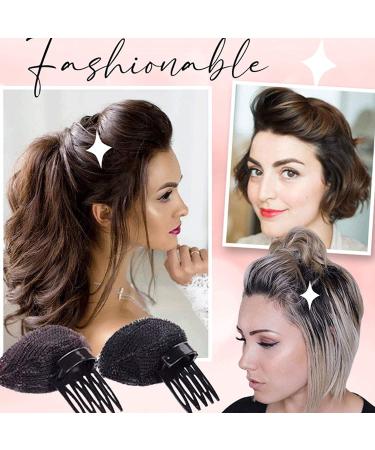 3Pcs Brown Perfect Puff Hair Head Cushion Set | Invisible Fluffy Hair Pad Sponge Clip | Bun Bump Up Volume Hair Base | Ideal for Women and Girls - Buy Online on GoSupps.com