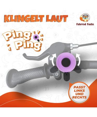 Buy High-Quality Bicycle Bells for Children - Lilac Girls' Bike Bells Made in Germany with Reduction Socket - Buy Online on GoSupps.com