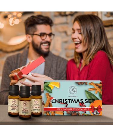 Essential Oil Set Christmas 1.0 Fl Oz - 3x10ml - 30ml - Winter Essential Oil Set - Cinnamon & Orange & Clove Bud Oil - Christmas Scent - Aromatherapy Oils for Diffusers & Aromalamps - Home Fragrance - Buy Online on GoSupps.com