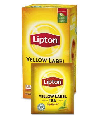 Lipton LIPTON 6 boxes Yellow Label Finest Black Tea Blend of Individually Wrapped Tea Bags 25 teabags per box